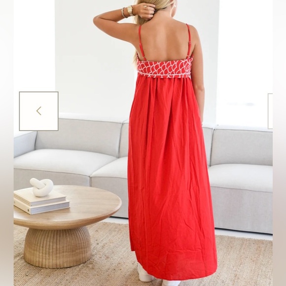 Red Fish Maxi Dress - Picture 3 of 3